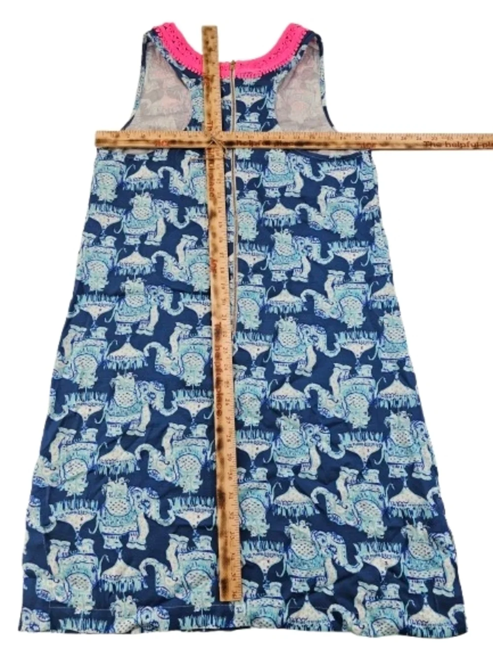 LILLY PULITZER Joy Ride Elephant Carlotta Stretch Shift Embroidered Dress 10 - Picture 13 of 16